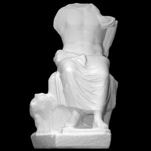 Headless statuette of seated Zeus