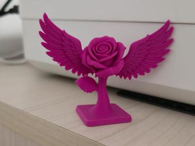Winged Rose Statue 