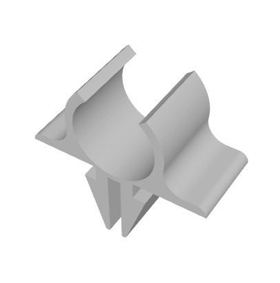 Empty pipe clip for PV mounting