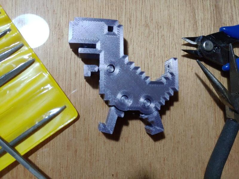 Chrome Dino Mini Charm