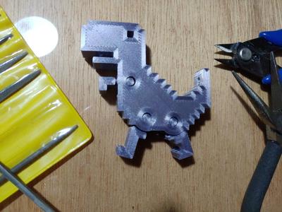 Chrome Dino Mini Charm