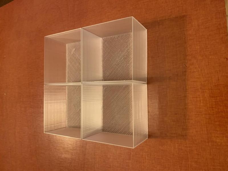 Vase Mode Tray 121mm of 4 60mm x 60mm x 40mm