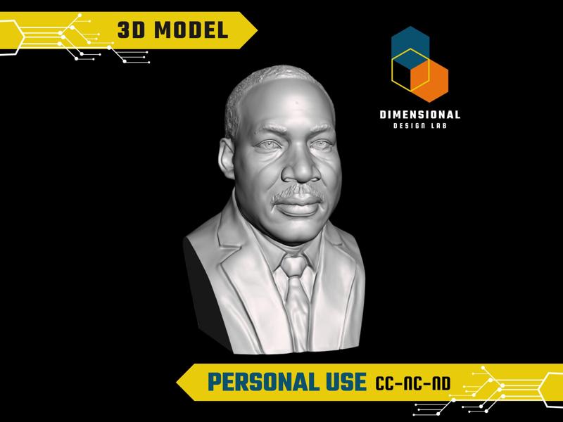 Martin Luther King Jr. - High-Quality STL File for 3D Printing (PERSONAL USE)