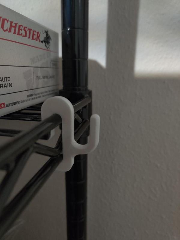 Clip On Hook 5mm for 1" Wire Rack Shelf
