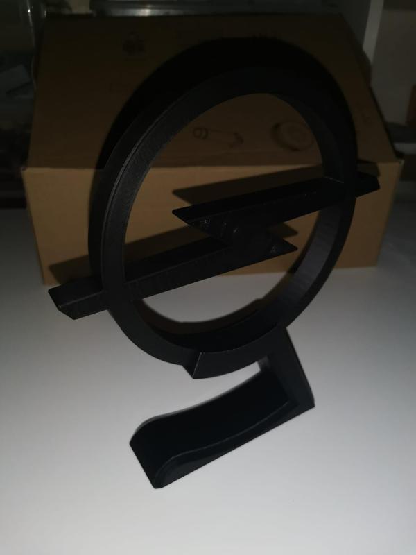 Opel Sign on asymmetric stand