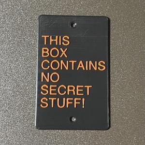 Blank Electrical Box Cover