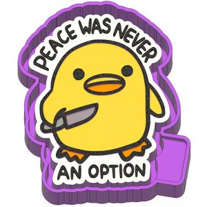 Meme Peace was Never an Option Freshie STL Mold Housing