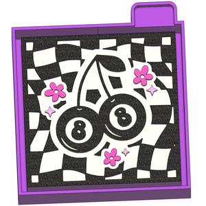 Checkered 8 Ball Cherry Freshie STL Mold Housing
