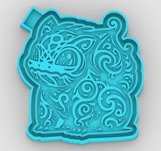 bulbasaur aztek 181640 - freshie mold - STL for silicone mold