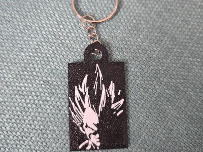 Dragon Ball Z Vegeta Face Minimalist Keychain