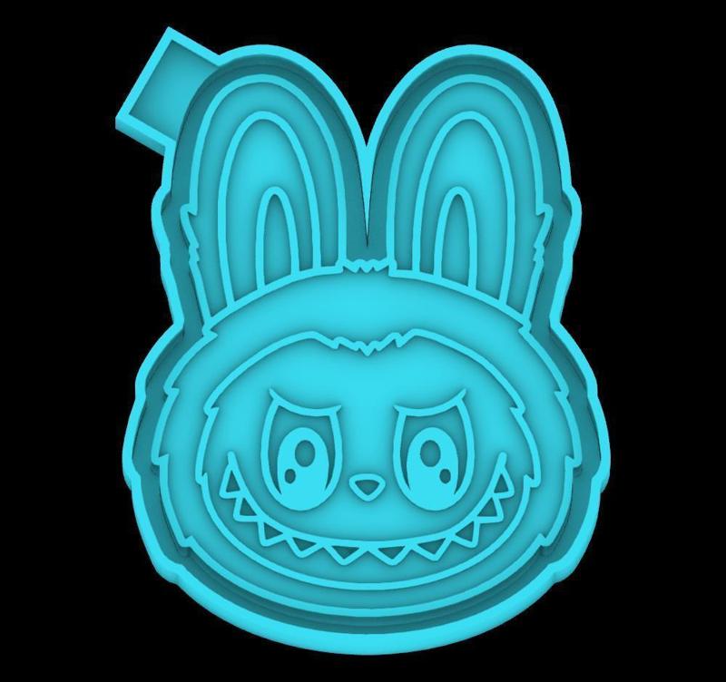 Labubu Head - freshie mold - STL for silicone mold