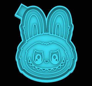 Labubu Head - freshie mold - STL for silicone mold