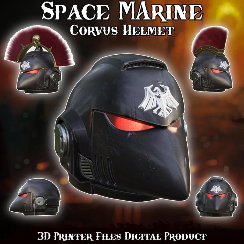 Space Marine Corvus Customizable Wearable Cosplay Titus Helmet