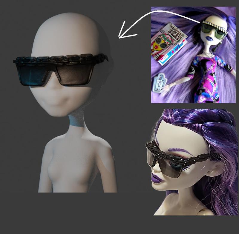 Monster High Spectra Vondergeist Fashion Pack glasses g1 g3 accessory