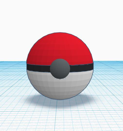 small low polyy pokeball