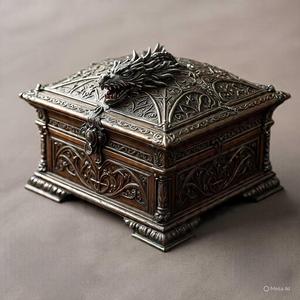 gothic dragon trunk jewelry box