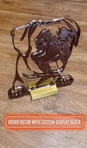 Boxer Dog Wall Decor/ Centerpiece/ Shelf decor / Dog Head Decor