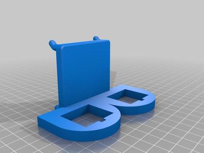 Pegboard mount for two Metabo 3.6v batteries