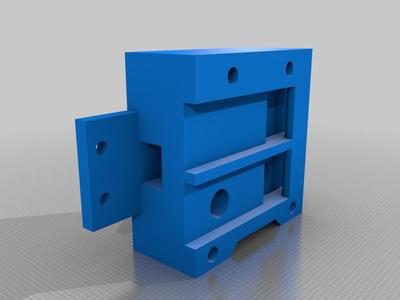 Remixed mount for microswitch, cable-bracket, BLTouch for RagRig V-Core Pro MGN15 Bondtech V6 hot-end mount