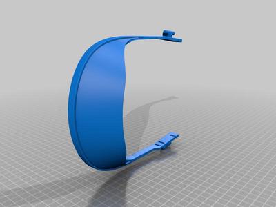 3d printed face shield A4 sheet Autolock Closed TOP (elastic band remix)