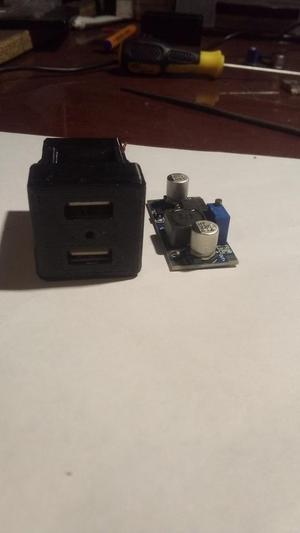 Заглушка кнопки Ваз2110 с 2 usb под lm2596