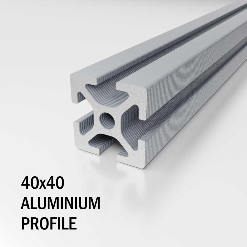 Printable 4040 Aluminum Profile –T-Slot Beams, European Standard (50 to 500mm)