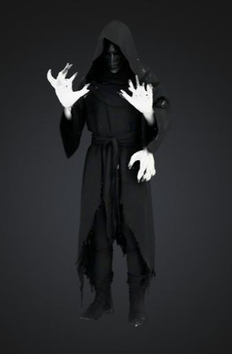 Cloaked dark figure
