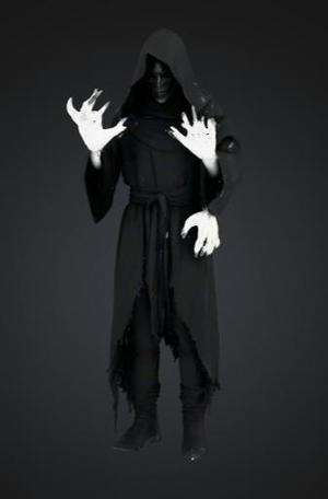 Cloaked dark figure
