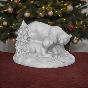 Christmas polar bear and baby