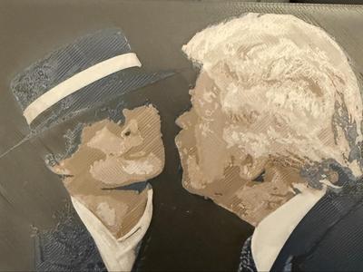 TRUMP INAUGURATION KISS ATTEMPT HueForge