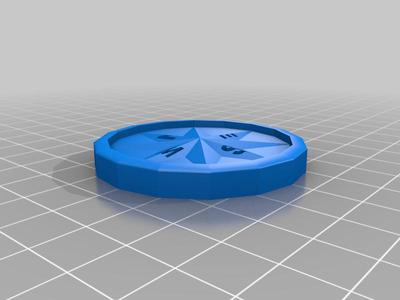 Tabletop Compass - Inlaid Letters