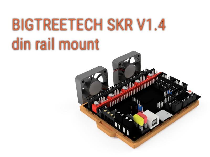 BIGTREETECH SKR 1.4 with 4040 cooling DIN mount
