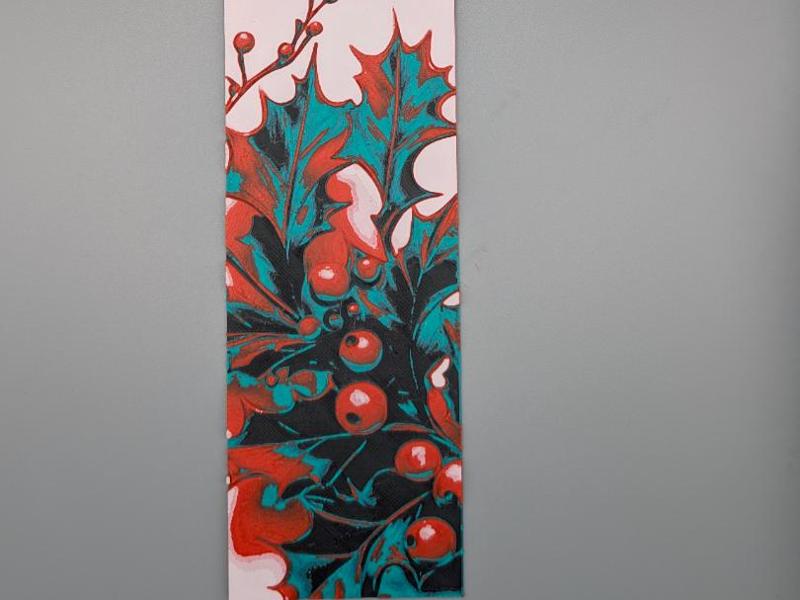 Holly(December) Birthflower bookmark
