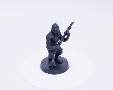Gorilla with Rifle - Tactical Primate Figure