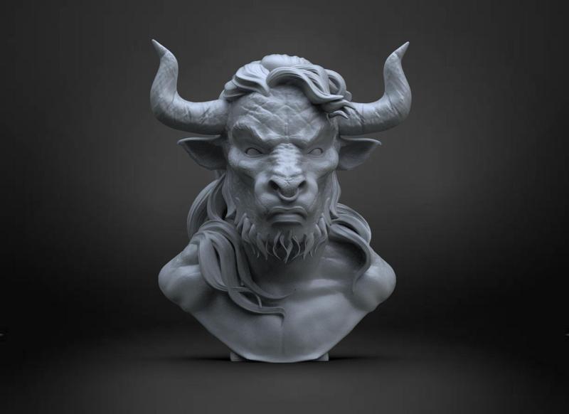 Bust of a Minotaur