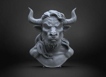 Bust of a Minotaur