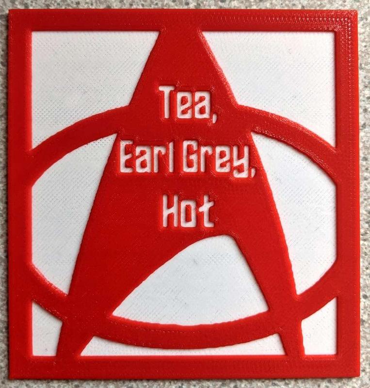 Star Trek Coaster - Tea, Earl Grey, Hot.
