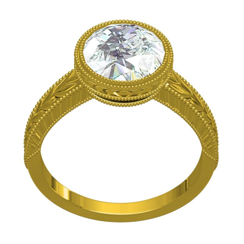 Vintage Art Deco Bezel Set Diamond Ring
