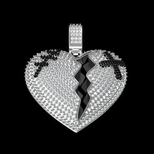 Broken Heart Iced Diamond Hip Hop Pendant