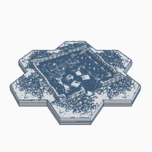 Destroyed Security Complex Hex Map Scale HMSMilD015
