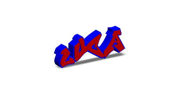 Luca Personalized graffiti name tag