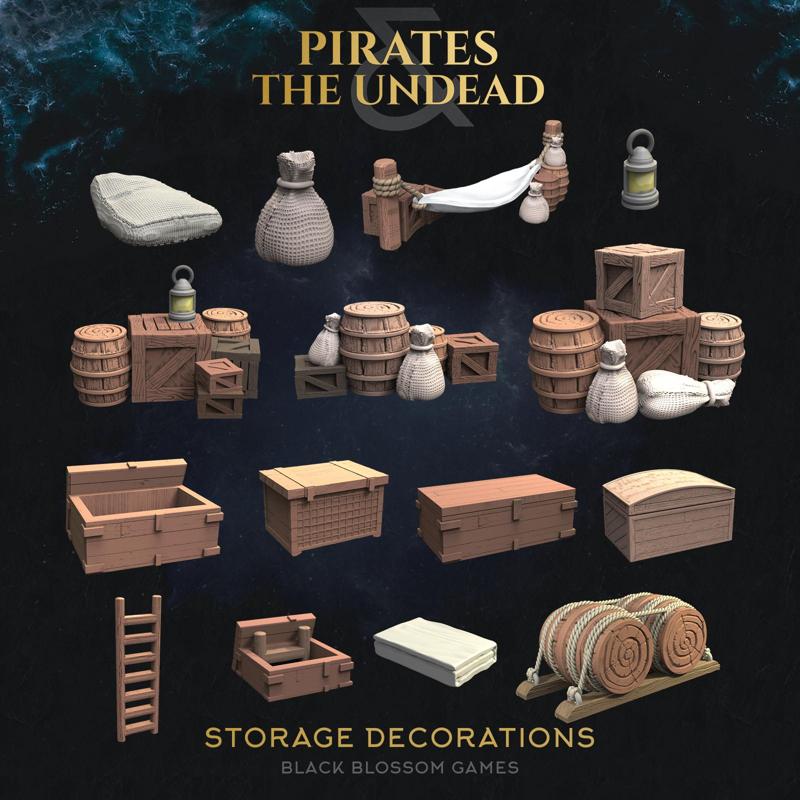 UT02D01 Pirate Storage A Decorations :: UMC 02 Pirates vs the Undead :: Black Blossom Games