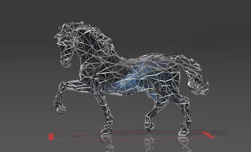 Such a Noble Horse Has Never Been Seen - Low Voronoi Style - Single Spider Web - LowPoly - Perfect Design - Easy Print - Decor