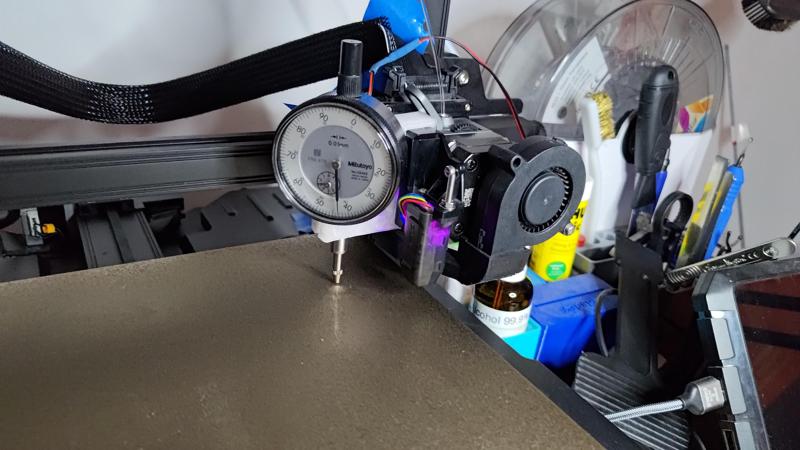 Parametric ender 6, ender 3 S1 / S1 Pro (sprite extruder) Dial indicator snap on mount - can be adjusted easily to any printer