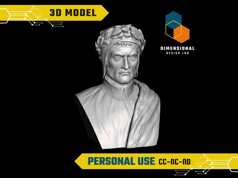 Dante Aligheri - High-Quality STL File for 3D Printing (PERSONAL USE)