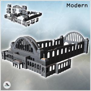 Destroyed Anhalter Bahnhof railway station (Berlin, Germany) - Modern WW2 WW1 World War Diaroma Wargaming RPG Mini Hobby