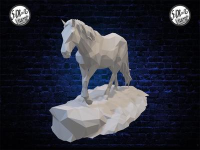 Horse 15 - Low Poly - Bust - Decor