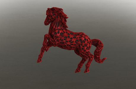 Horse 11 - Voronoi Style - Spider Web - LowPoly - Perfect Design - Easy Print - Decor
