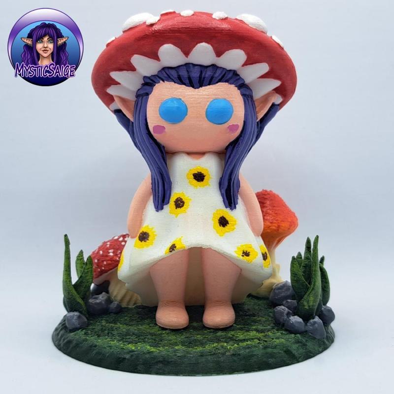 Mushroom Girl-No Supports Needed!