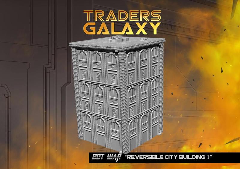 Multipart Large City Building 2 - 10mm human scale